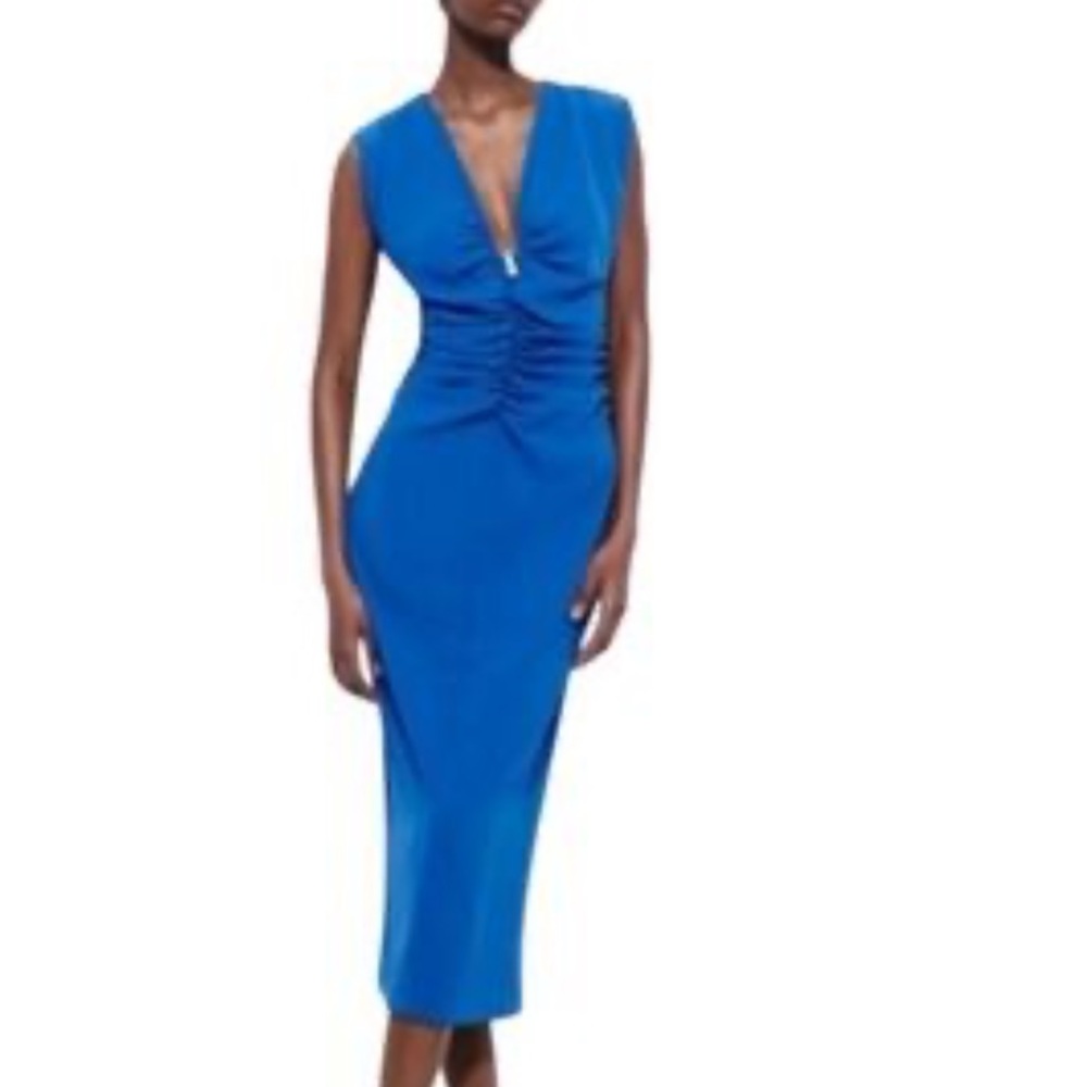 NWT Zara Blue Sleeveless Dress